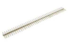 4 Pezzi White 1*40 2.54 in rame placcato in oro, Maschio pin header