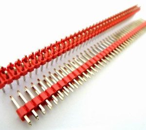 4 Pezzi Red 2*40 2.54 in rame placcato in oro, Maschio pin header