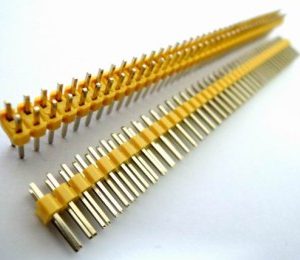 4 Pezzi Yellow 2*40 2.54 in rame placcato in oro, Maschio pin header