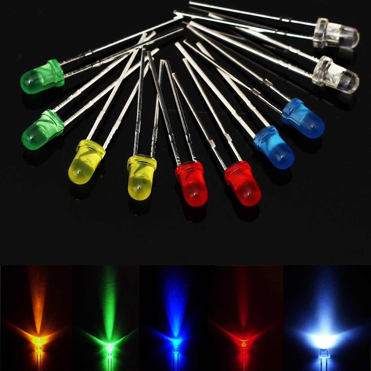 20 Pezzi LED Assortiti (4 pezzi per colore)