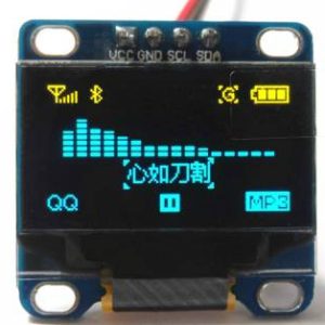 Modulo ICD / I2C da 0,96 "pollici 12864 Modulo LCD bicolore blu giallo OLED a 4 pin