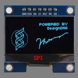 Modulo LCD OLED 12864 comunicazione SPI da 1,3 "pollici con pin CS 7 pin