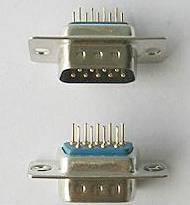 2 Pezzi Connettore DP9 Maschio