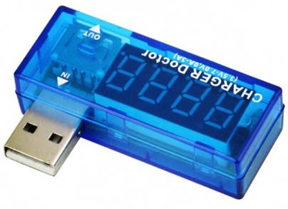 Amperometro USB Mini caricatore medico USB, lettore digitale amp volt, strumento di rilevamento tensione corrente, monitor di ri