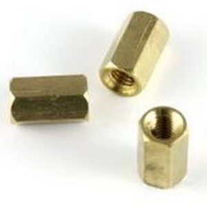 Cilindro in ottone esagonale 6 Pezzi 6MM - dorato