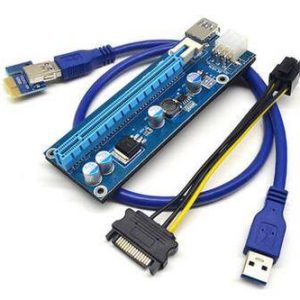 Cavo di alimentazione USB 3.0 PCI-E USB PCI-E all'ingrosso 60CM da 1X a 16X a 6 pin cavo di alimentazione per il mining di Bitco