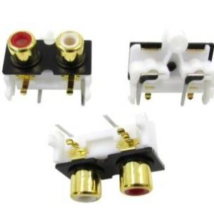 Doppia presa audio placcata oro Lotus RCA AV