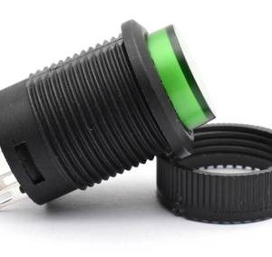 Interruttore a pulsante autobloccante verde 16MM 3A 250V R16-503AD
