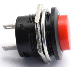 R13-507 / Bottone 16mm / Rosso 16mm Senza interruttore autobloccante