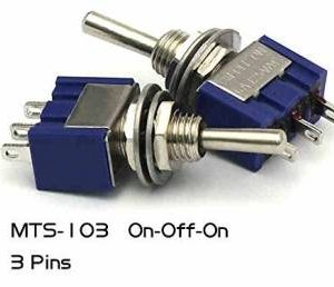 2 Pezzi MTS-103 / 3Pins 3Positions Interruttore a levetta / MTS103