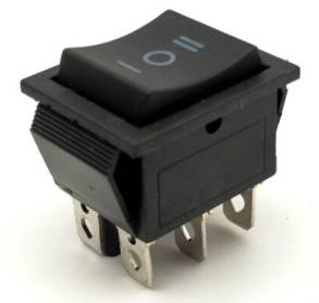 Interruttore rotondo KCD4 / interruttore nero / 6 pin 3 posizioni Interruttore 15A 250V