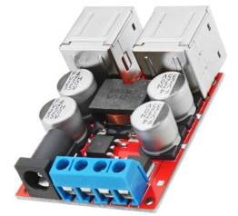 DC8V-35V a 5V 8A Power Step Down Modulo Caricatore da auto per cellulare USB a 4 porte Supporto per ricarica rapida