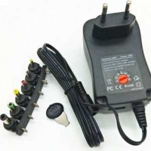 Adattatore per caricabatterie multifunzione da 30 W tensione regolabile da 3 V a 12V con 6 adattatori con USB, adattatore UE