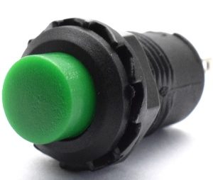 3 Pezzi PBS-11A / 12mm Bottone verde con interruttore Lock / 12mm Self Lock