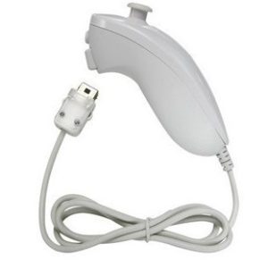 Wii Nunchuk, qualità originale, impugnatura sinistra cablata NINTENDO WII