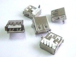 6 Pezzi Connettore Femmina tipo USB-A socket piegato 90 gradi