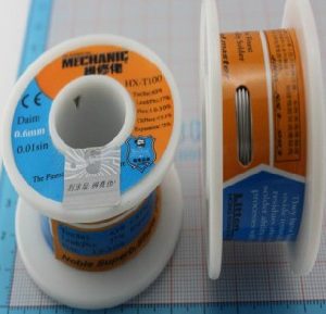 Solder, 0.6MM fine Stagno, Stagno 100 g active