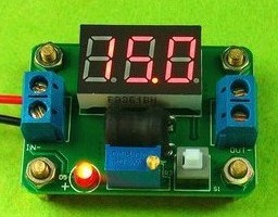 Modulo Regolatore DC-DC con voltmetro a 4.5-24V LM2596 Step-Down Riduttore di Tensione