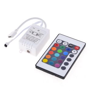 Controller RGB DC 12V con Telecomando Infrarossi 24 tasti per striscia LED