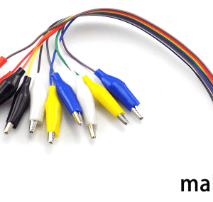 Clip a coccodrillo Cavo di salto Cavo a 10 pin maschio a doppia estremità Clip a coccodrillo Cavo di prova da 20 cm Cavo eclettico per collegamento fai-da-te