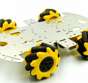 Telaio per auto in lega di alluminio con ruote mecanum / auto per evitare ostacoli intelligente ad ultrasuoni fai-da-te / telaio a trazione integrale 4WD