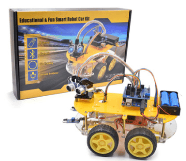 ArduinoUNO R3 Bluetooth multifunzione smart car / line patrol kit robot di controllo remoto per evitare ostacoli / con scatola di carta