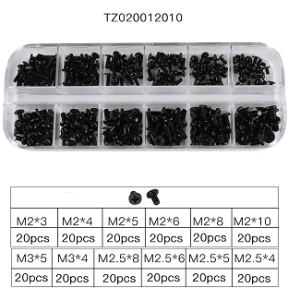 12 Lattice, M2 M2.5 Viti per notebook portatile Set di computer elettronico digitale Mini kit di riparazione meccanica assortimento Hardware