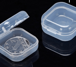 Scatola di plastica da 5 pezzi 3.1 * 3.1 * 1.5CM