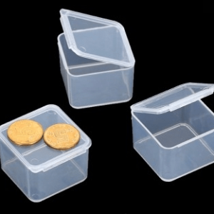 Scatola di plastica da 3 pezzi 3,7 * 3,7 * 2,5 cm