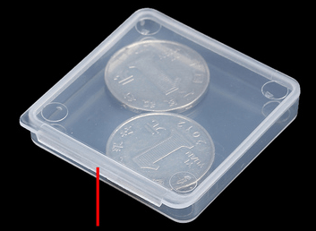 Scatola di plastica da 4 pezzi 4.4 * 4.4 * 0,6CM