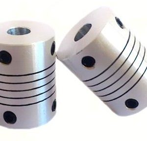 2 Pezzi Mis. 6.35mm x 6.35mm Accoppiatori flessibili in Alluminio