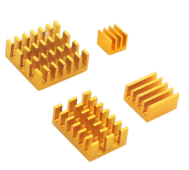 4pcs gold heatsink for Raspberry Pi4