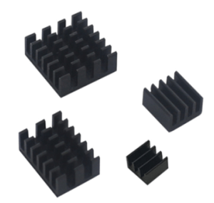 Black 4 in 1 Heat Sink Set Aluminum for Raspberry Pi 4B