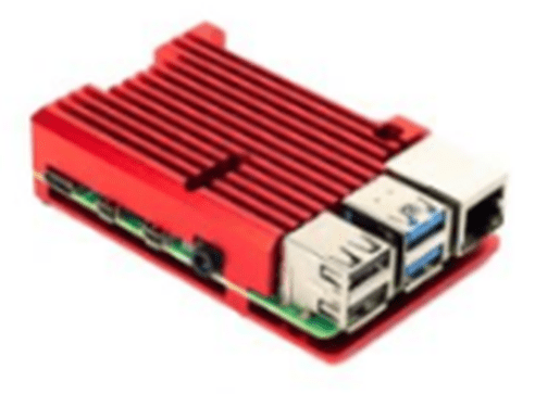 Raspberry pi 4 metal heatsink red