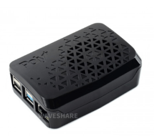 Black Poly+ Case For Raspberry Pi 4, With Dedicated MINI Cooling Fan