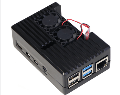 Raspberry pi 4 case with 2 fan