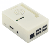 White Raspberry pi 3B+/3B box with fan White