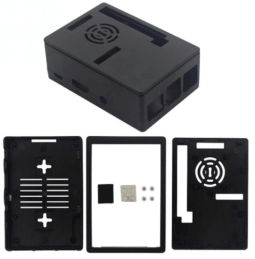 Black Raspberry pi 4B+/4B box with fan Black