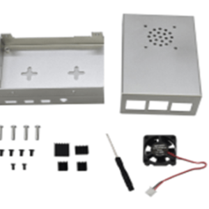 Raspberry PI 4 Aluminum Case with Fan Grey/Black