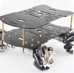 Double layer 4WD 80mm Mecanum Wheel RC Robot Car Chassis with DC 12V Encoder Motor for Arduino Raspberry Pi DIY Project STEM Toy