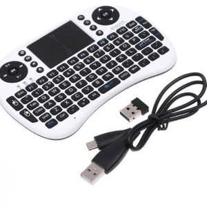 Mini Tastiera Wireless 2.4G con Touchpad Mouse per PC Google Android TV Box USB