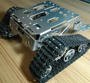 Telaio Base Rover Robot Carro in Metallo con Cignhie e Motori TK006
