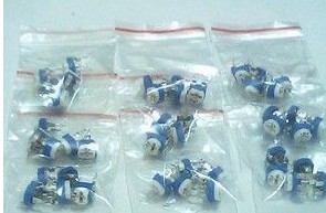 Horizontal Regolabile Resistenze kits ,100R-1m 5 Pezzi of 13kinds : 100 (101) 200 (201) 500 (501) 1K(102) 2K(202) 5K(502) 1