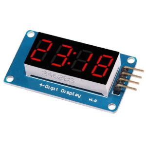 Modulo Orologio RTC con Display LED Rosso 4 cifre 4 Bits TM1637 per Arduino