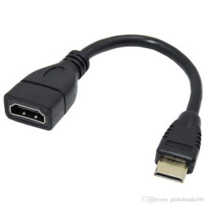Cavo adattatore MINI HDMI maschio a HDMI femmina 15 cm per Raspberry PI Zero