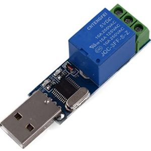 Modulo relè di controllo seriale 5V / scheda / Interruttore di controllo USB per computer a chip singolo / Jog autobloccante