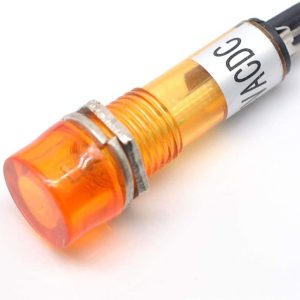 Luce segnale indicatore cruscotto DC 24 V, LED XD10 – 3 Giallo 10 mm da pannello