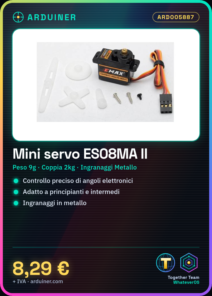 Klein Servomotor ES08MA II 9g 2kg Drehmoment Metallgetriebe – Bild 6