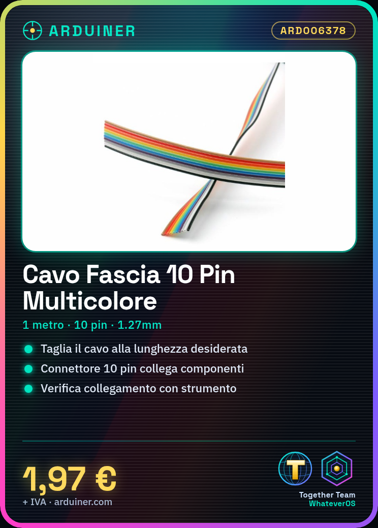 1 Meter 10-Pin Regenbogenfarbiger Bandkabel Abstand 1,27 mm – Bild 5