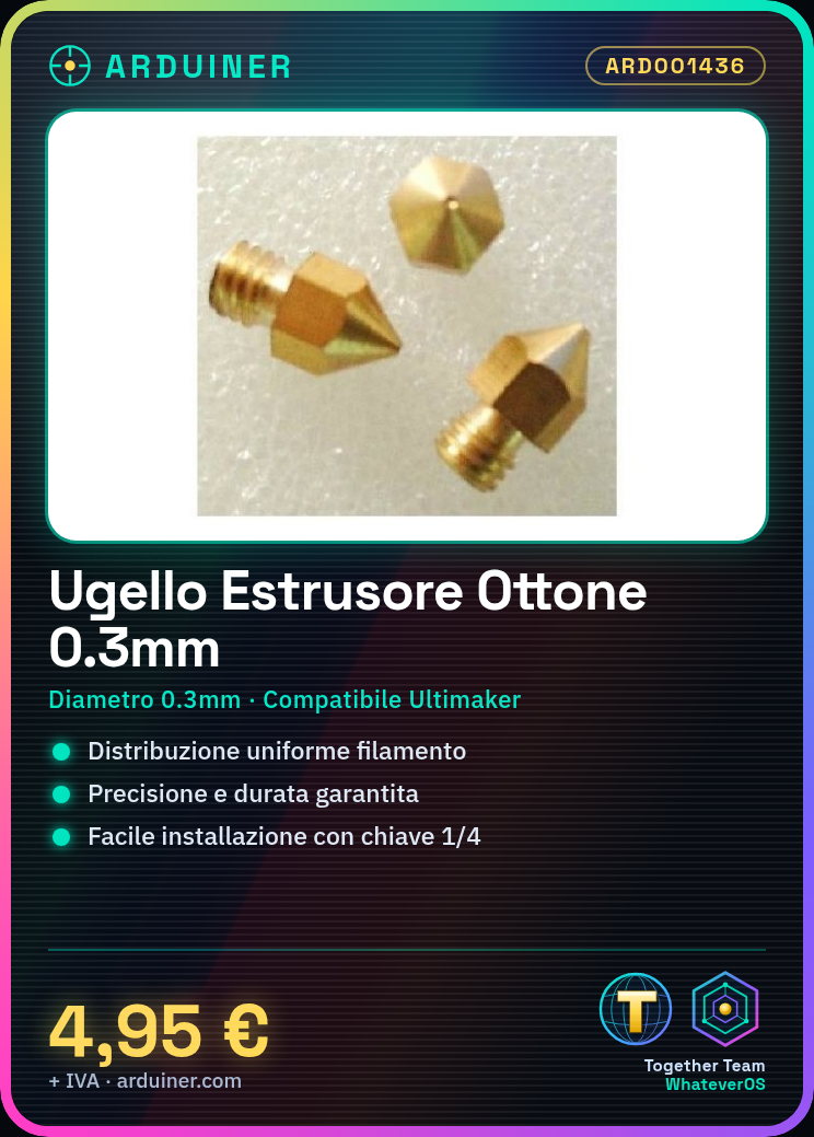 3D Printer Nozzle in Brass 0.3mm for Ultimaker - Image 5